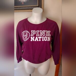 PINK Victoria’s Secret Maroon Sweatshirt – Size L
